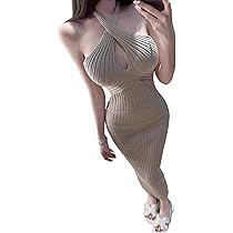 Amazon.co.jp: [Religeuses] クロス ホルターネック リブ ニット